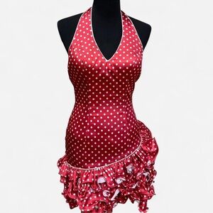 Vintage INTERLUDE Polka Dot Halter One Piece